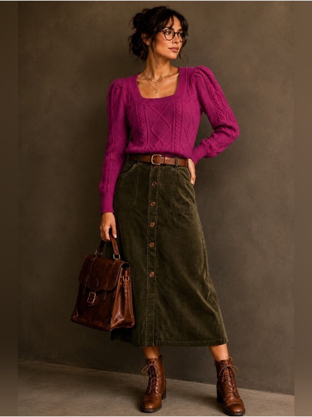 PINK ROSE VIOLET MAGNETA LIGHTWEIGHT SQUARE NECK SWEATER NWT - Picture 11 of 11